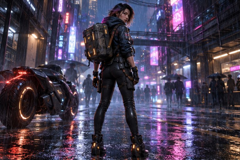 Cyberpunk game character style conversion reference
