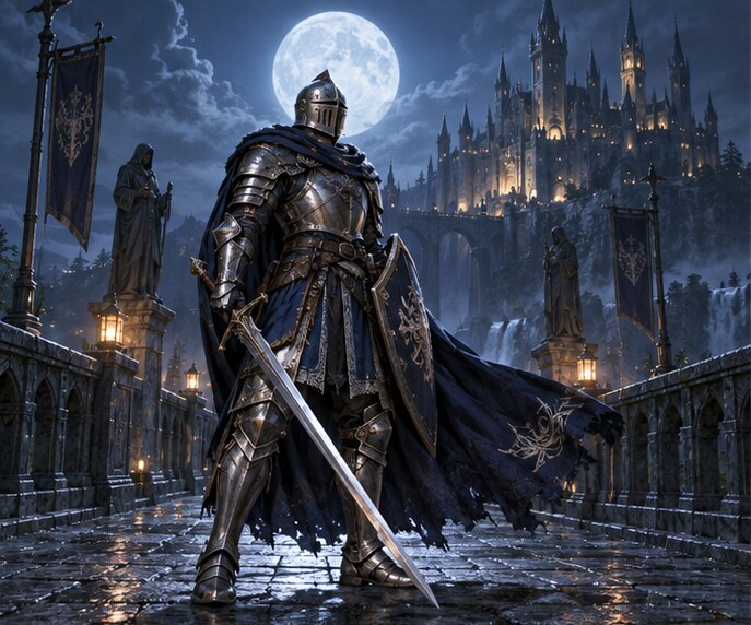 Moonlit knight game character style conversion reference